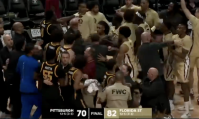 Pitt seemed to take offense to the move from Ewin, and frustration boiled over in the handshake line against Florida State.